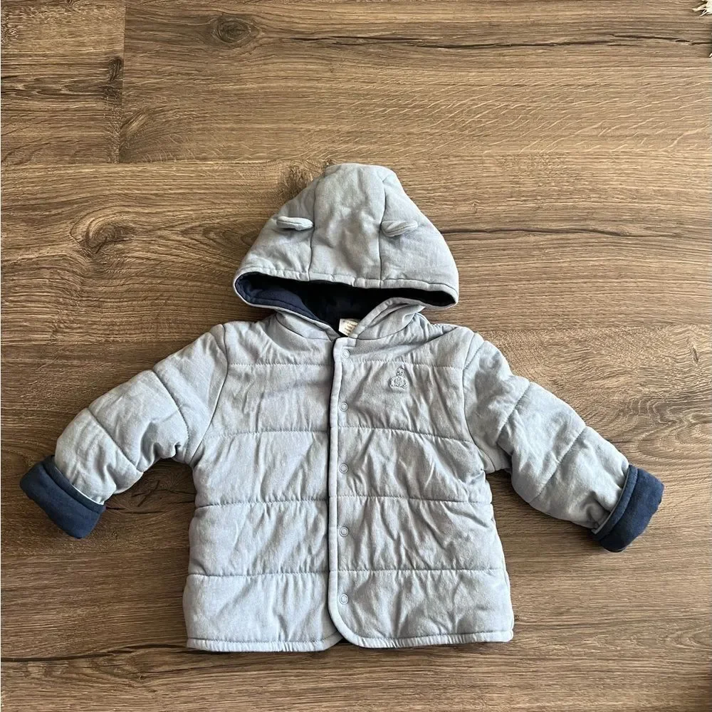 Gap Reversible Blue /Navy Kids Baby Hoodie size 6-12 mo